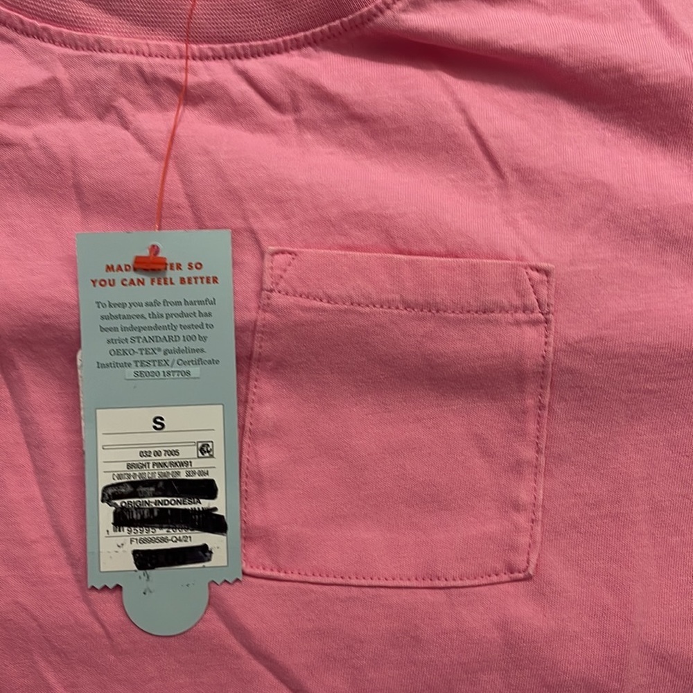 Cat & Jack girl’s short sleeve pink t- shirt with chest pocket, size S - Picture 2 of 6